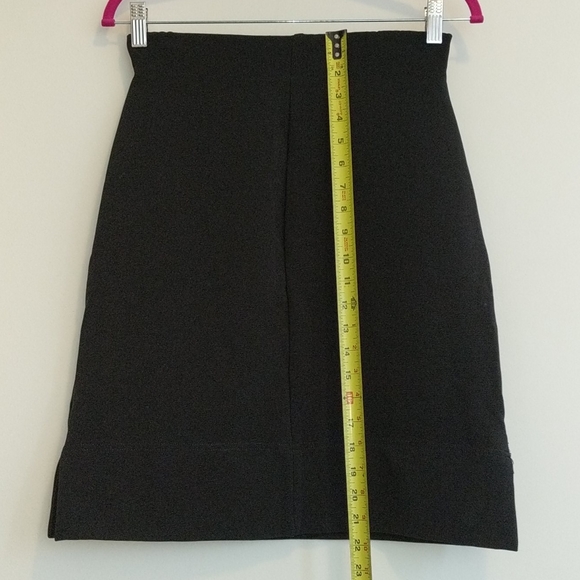 Vintage Blue stretchy black side slit pencil skirt - Picture 1 of 6